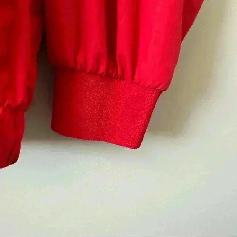 Footjoy Windbreaker Men’s large Button Golf Jacket Coat Lightweight Red …